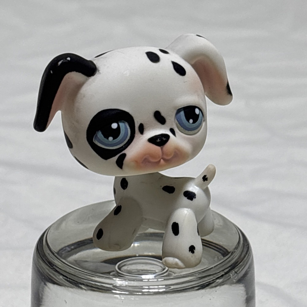 Littlest Pet Shop #44 - Black and White Dalmatian Dog  LPS